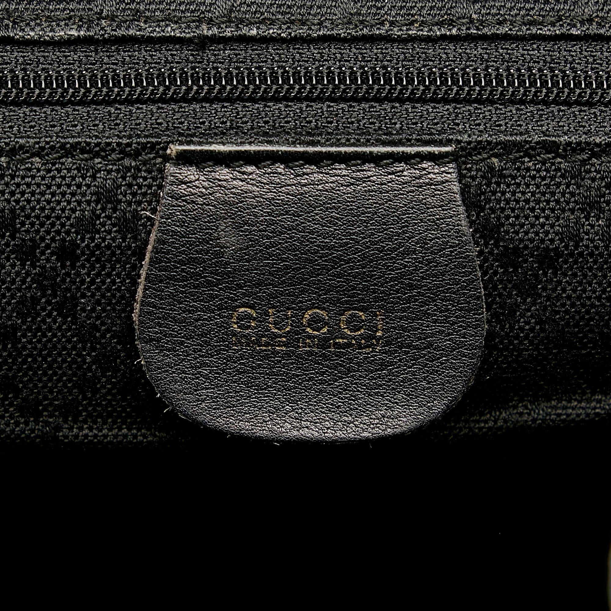 Gucci Bamboo Drawstring Leather Backpack (SHG-29212)