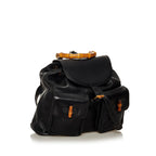 Gucci Bamboo Drawstring Leather Backpack (SHG-29212)