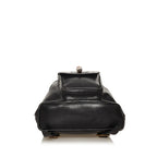 Gucci Bamboo Drawstring Leather Backpack (SHG-29292)