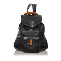 Gucci Bamboo Drawstring Leather Backpack (SHG-29292)