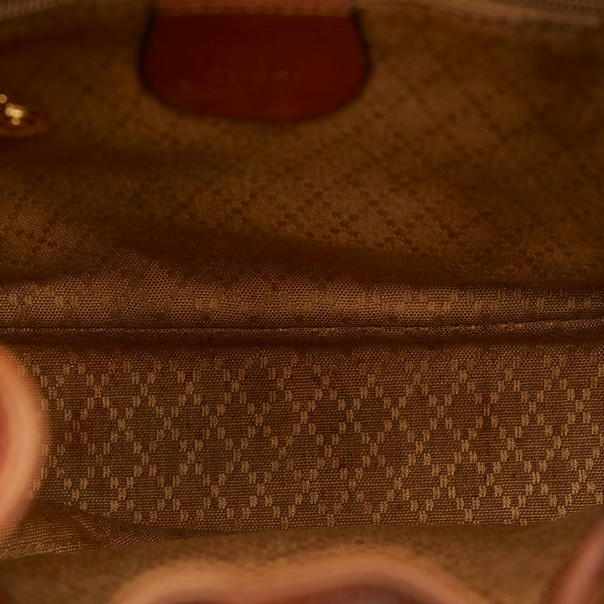 Gucci Bamboo Drawstring Leather Backpack (SHG-34099)