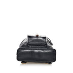 Gucci Bamboo Drawstring Leather Backpack (SHG-34142)