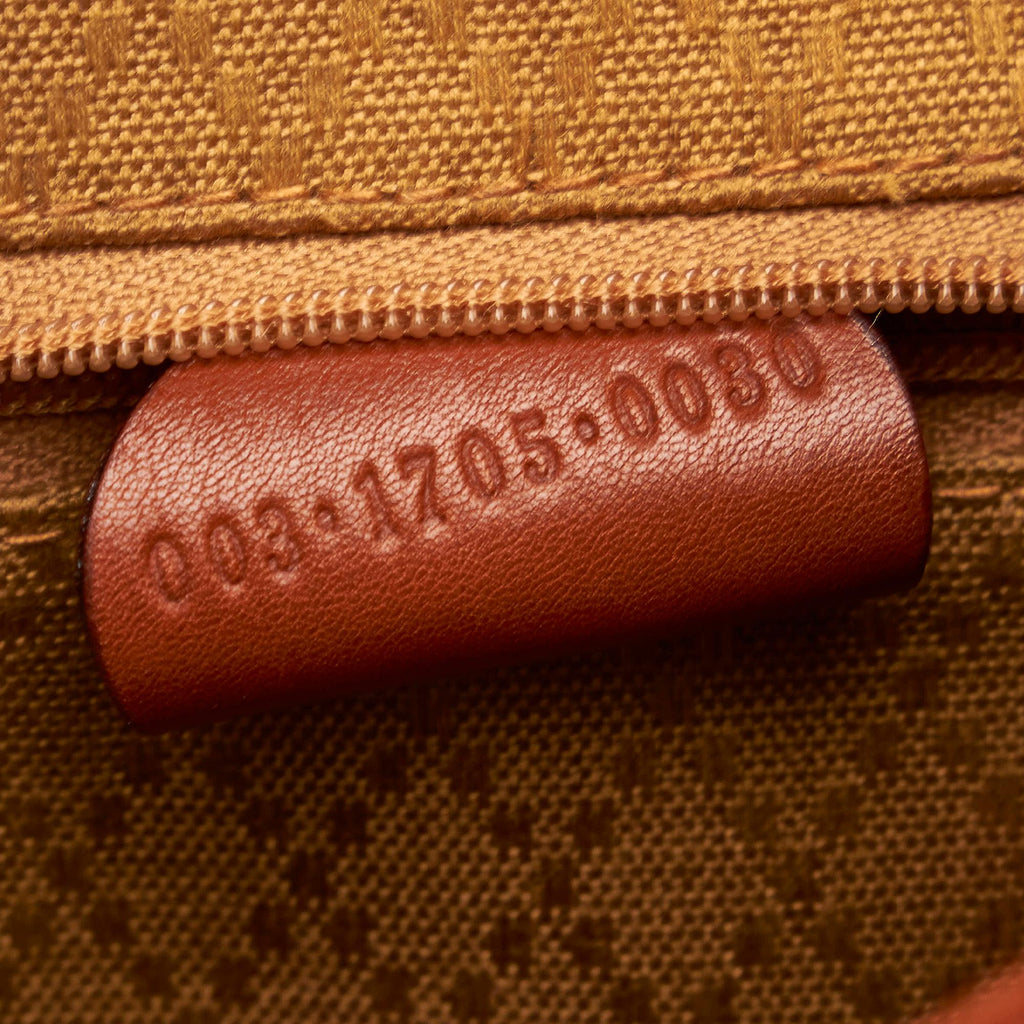 Gucci Bamboo Drawstring Leather Backpack (SHG-36155)