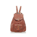 Gucci Bamboo Drawstring Leather Backpack (SHG-36155)