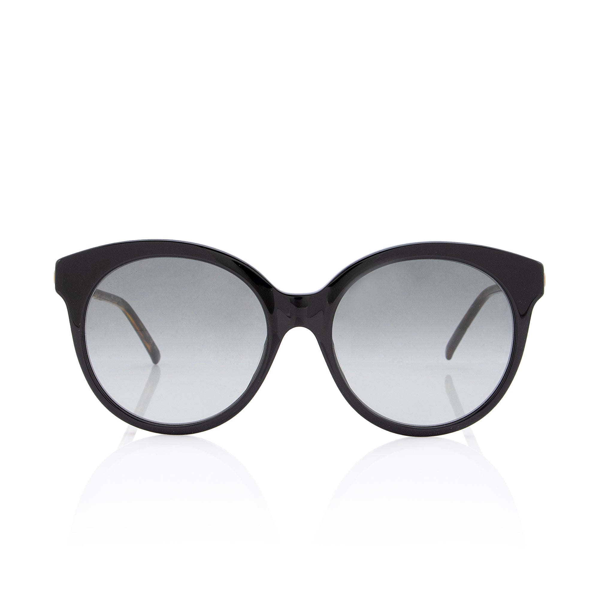 Gucci Bamboo Effect Interlocking G Round Cat Eye Sunglasses (SHF-J46BDC)