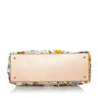 Gucci Bamboo Flora Canvas Handbag (SHG-29764)