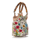 Gucci Bamboo Flora Canvas Handbag (SHG-31128)