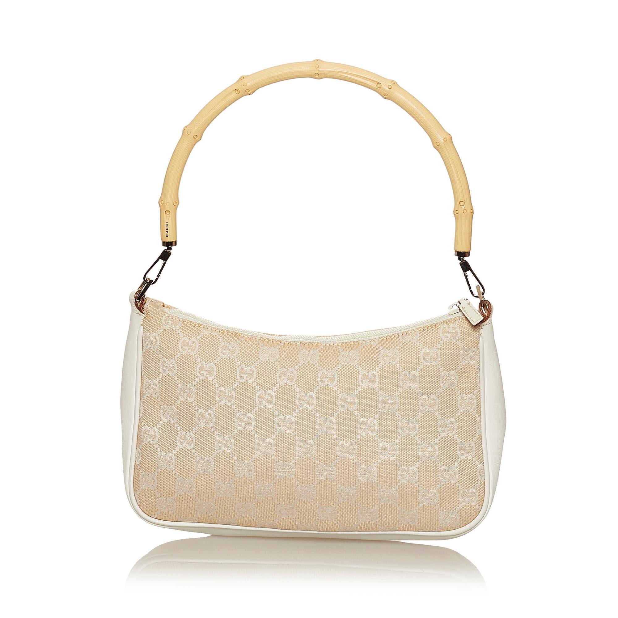 Gucci Bamboo GG Canvas Baguette (SHG-29302)