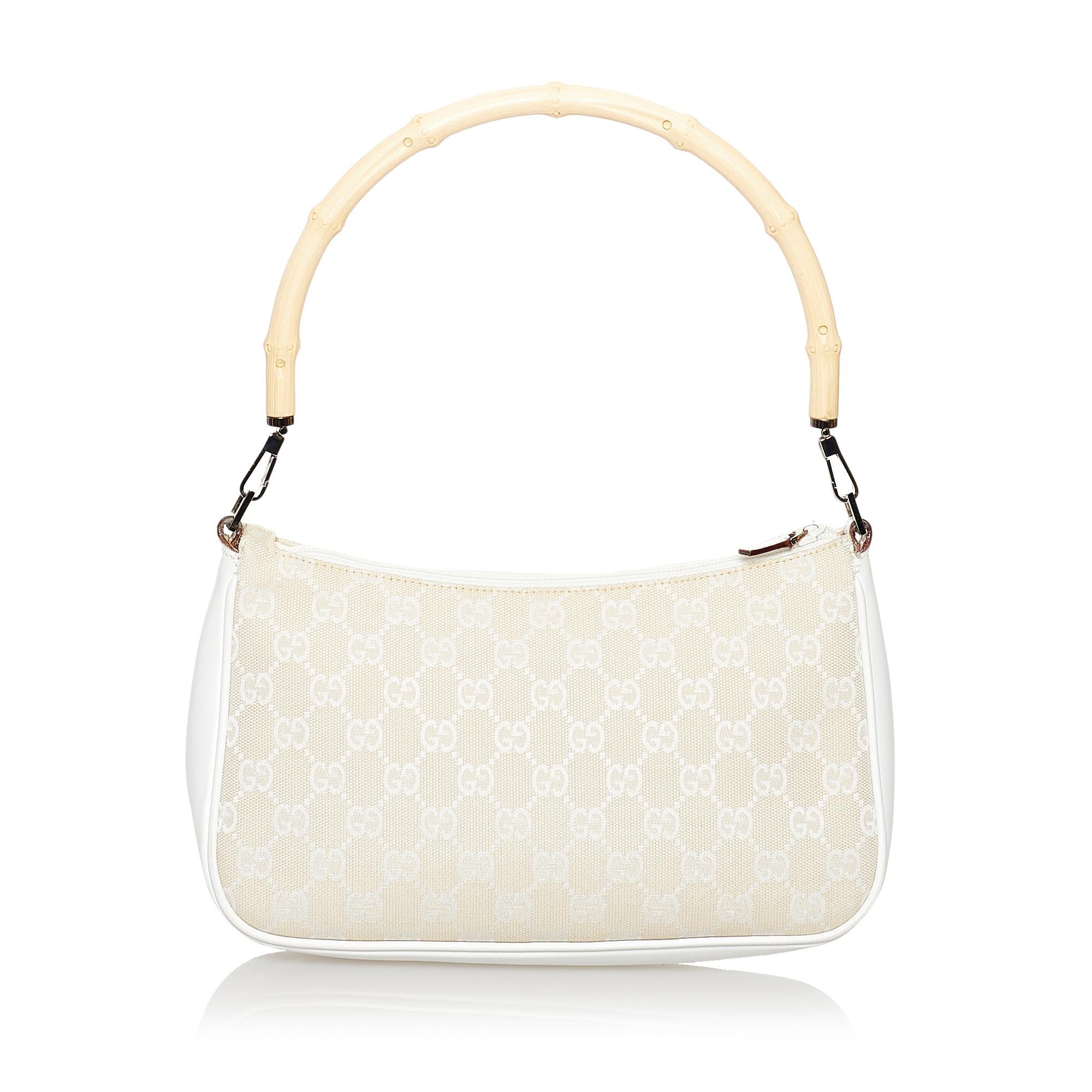 Gucci Bamboo GG Canvas Baguette (SHG-31081)