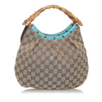 Gucci Bamboo GG Canvas Handbag (SHG-29468)