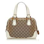 Gucci Bamboo GG Canvas Handbag (SHG-34529)