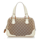 Gucci Bamboo GG Canvas Handbag (SHG-34689)