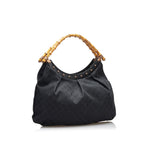 Gucci Bamboo GG Canvas Hobo Bag (SHG-yNeroE)