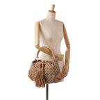 Gucci Bamboo GG Canvas Indy Hobo Bag (SHG-XsNWx4)