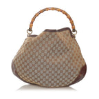Gucci Bamboo GG Canvas Peggy Satchel (SHG-27270)