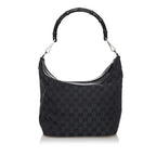 Gucci Bamboo GG Canvas Shoulder Bag (SHG-30523)