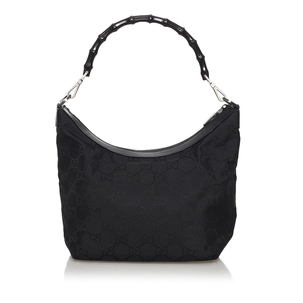 Gucci Bamboo GG Canvas Shoulder Bag (SHG-30713)