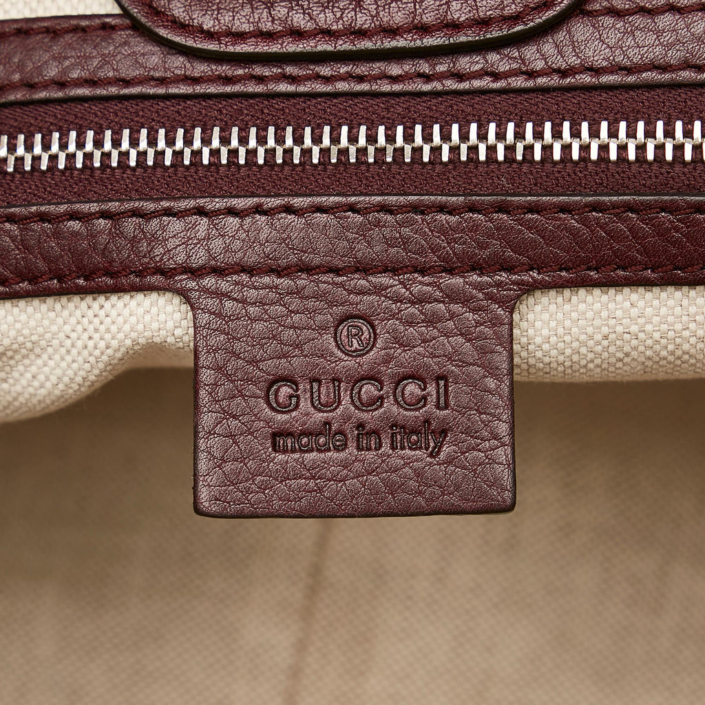 Gucci Bamboo GG Canvas Tassel Tote Bag (SHG-34793)