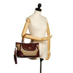 Gucci Bamboo GG Canvas Tassel Tote Bag (SHG-34793)