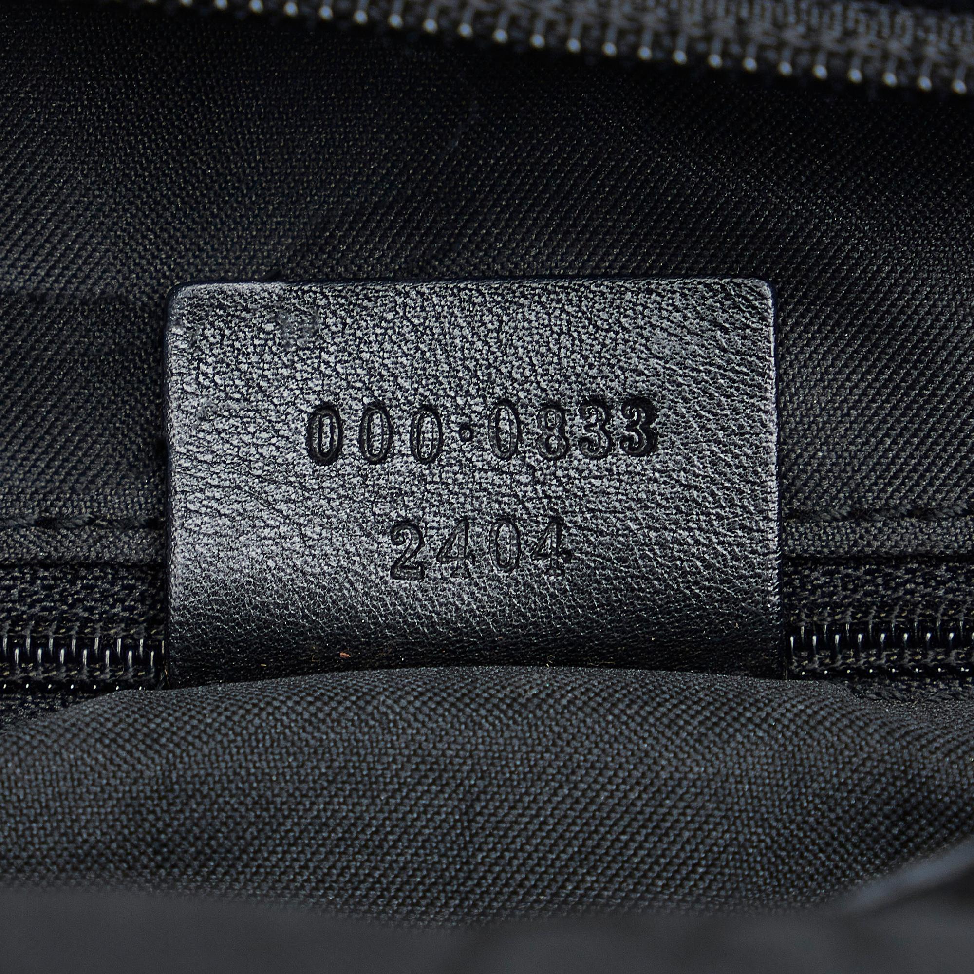 Gucci Bamboo GG Nylon Shoulder Bag (SHG-reGuen)