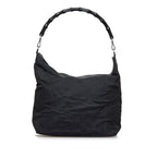 Gucci Bamboo GG Nylon Shoulder Bag (SHG-reGuen)
