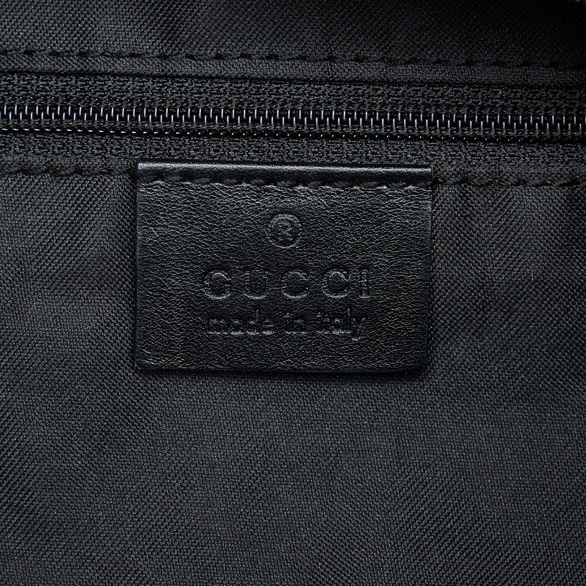 Gucci Bamboo GG Nylon Shoulder Bag (SHG-reGuen)