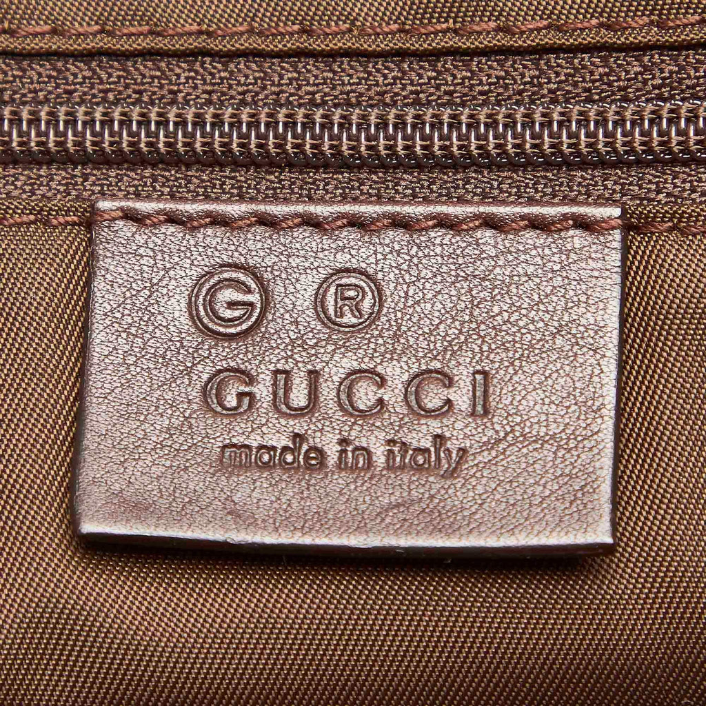 Gucci Bamboo Horsebit Canvas Handbag (SHG-31684)