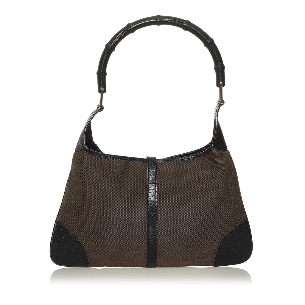 Gucci Bamboo Jackie Canvas Shoulder Bag (SHG-34844)