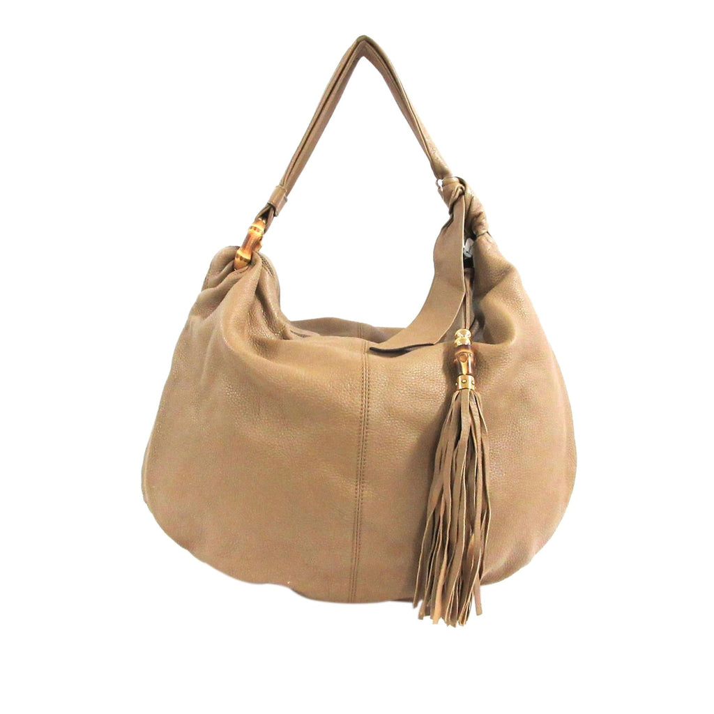 Gucci Bamboo Jungle Leather Hobo Bag (SHG-35690)