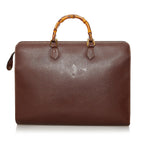 Gucci Bamboo Leather Briefcase (SHG-32849)