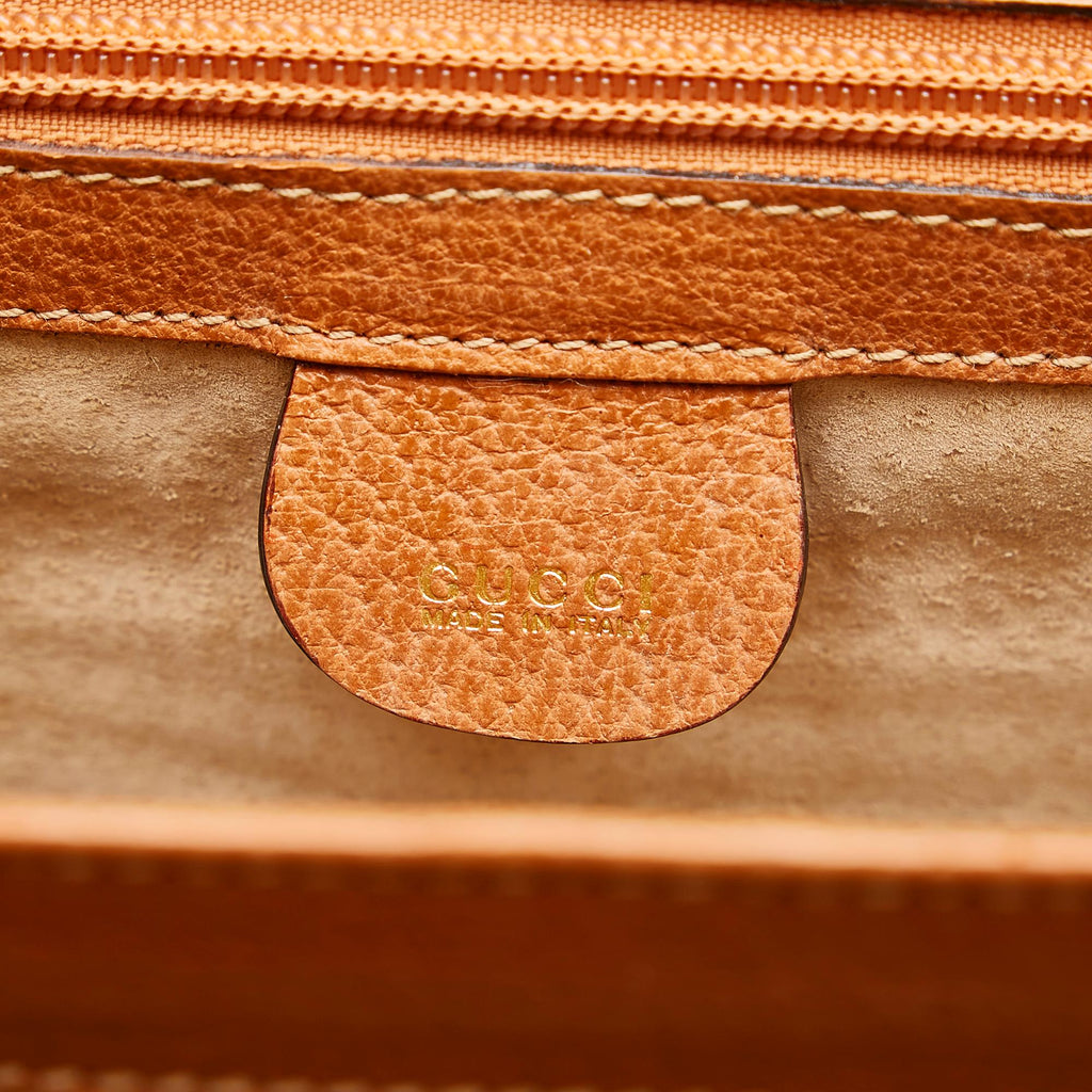 Gucci Bamboo Leather Business Bag (SHG-35046)