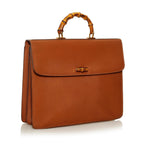 Gucci Bamboo Leather Business Bag (SHG-35046)
