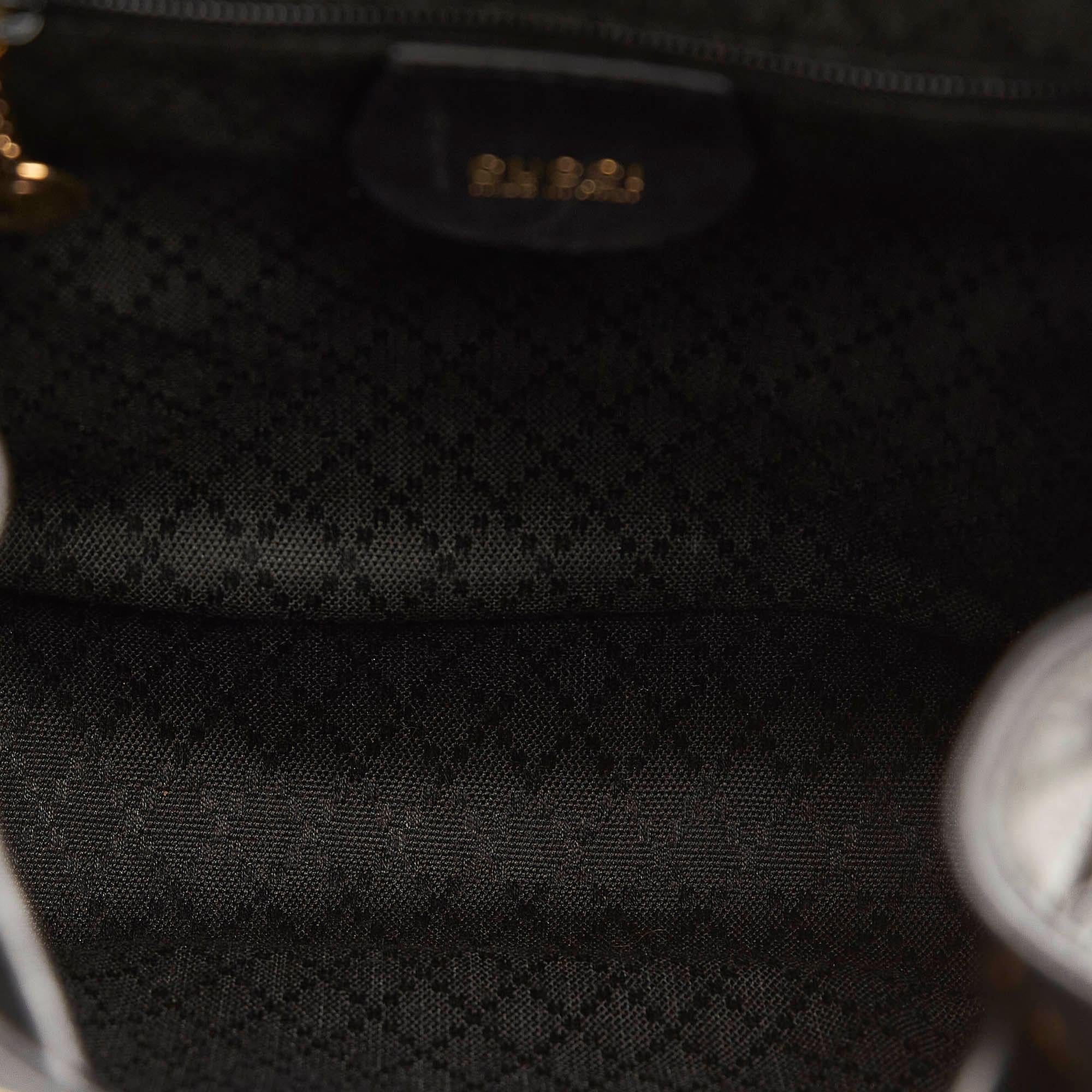 Gucci Bamboo Leather Drawstring Backpack (SHG-21546)