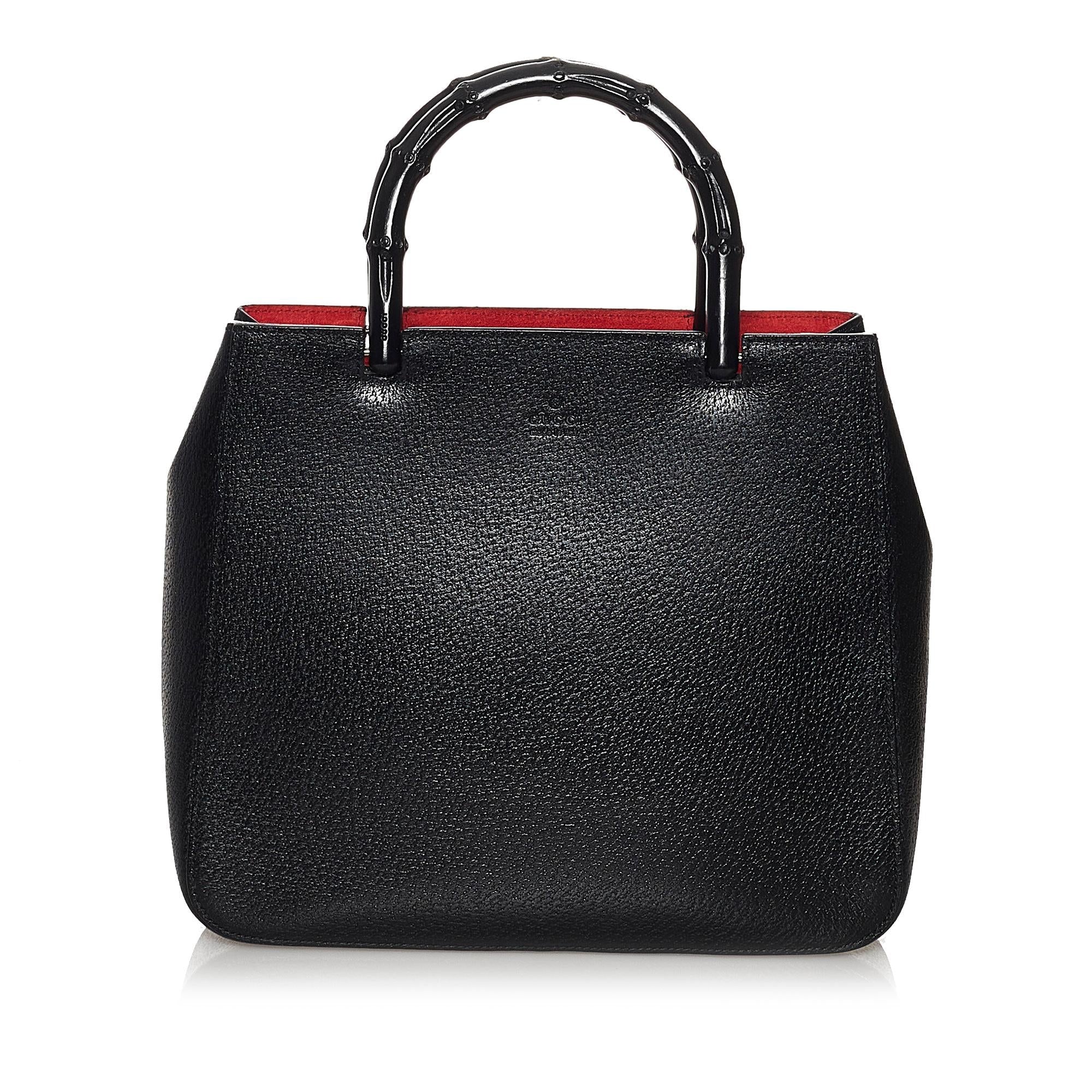 Gucci Bamboo Leather Handbag (SHG-29863)