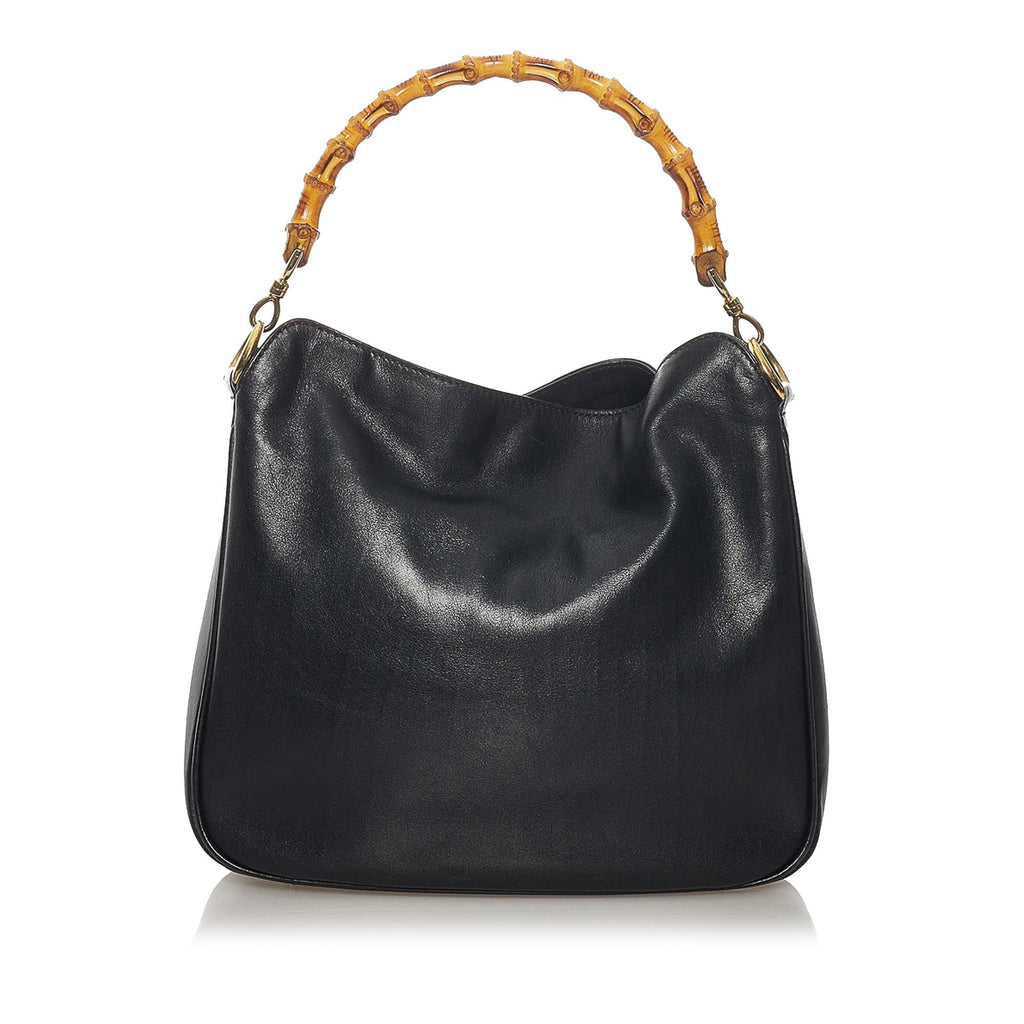 Gucci Bamboo Leather Satchel (SHG-29138)