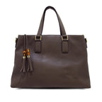 Gucci Bamboo Leather Satchel (SHG-IkckBM)