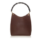 Gucci Bamboo Leather Shoulder Bag (SHG-27591)