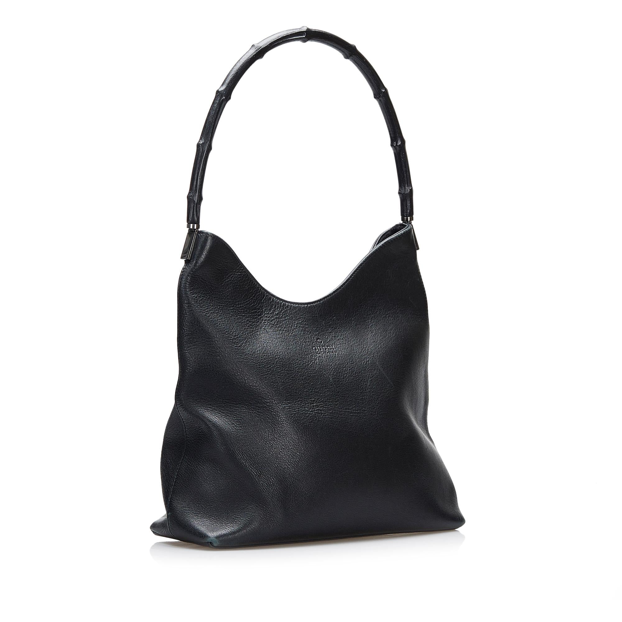 Gucci Bamboo Leather Shoulder Bag (SHG-V5HURz)