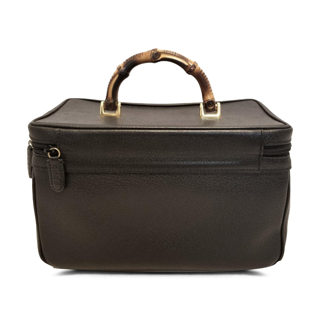 Gucci Bamboo Leather Vanity Bag (SHG-pwS0uj)