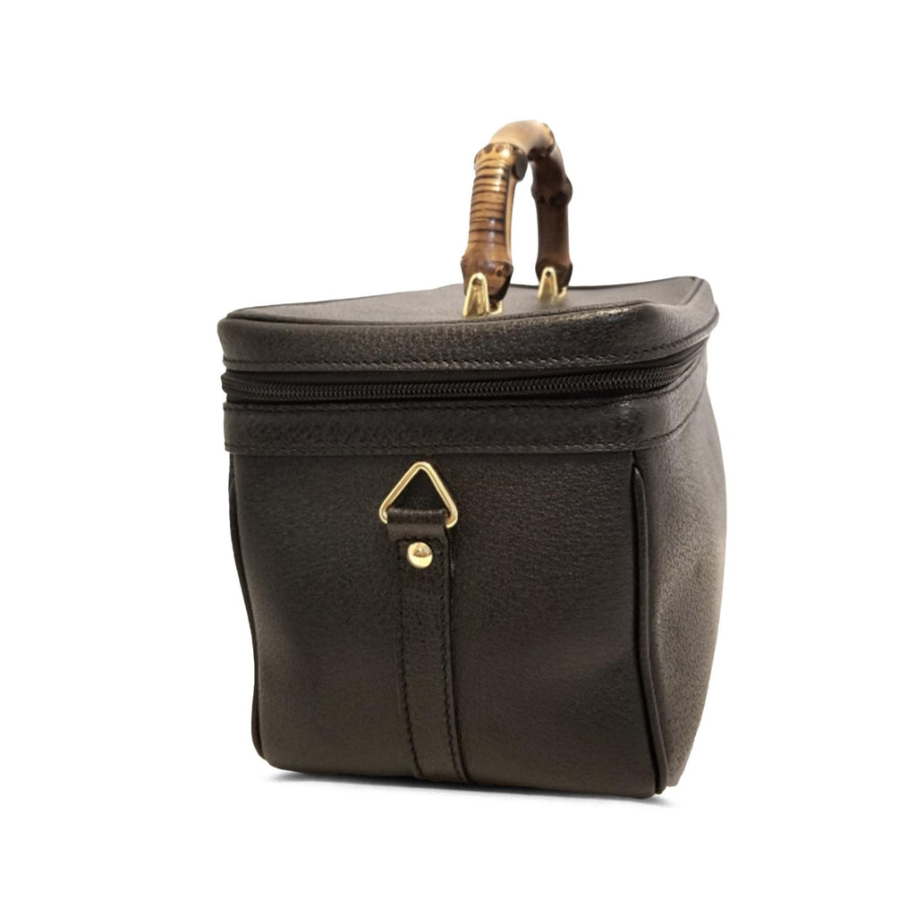 Gucci Bamboo Leather Vanity Bag (SHG-pwS0uj)