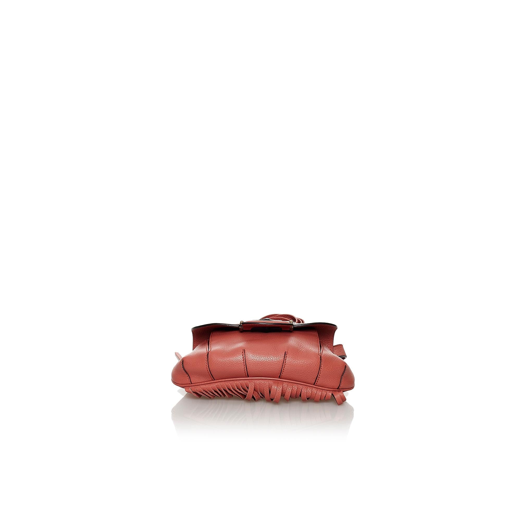Gucci Bamboo Nouveau Fringe Leather Crossbody Bag (SHG-29693)
