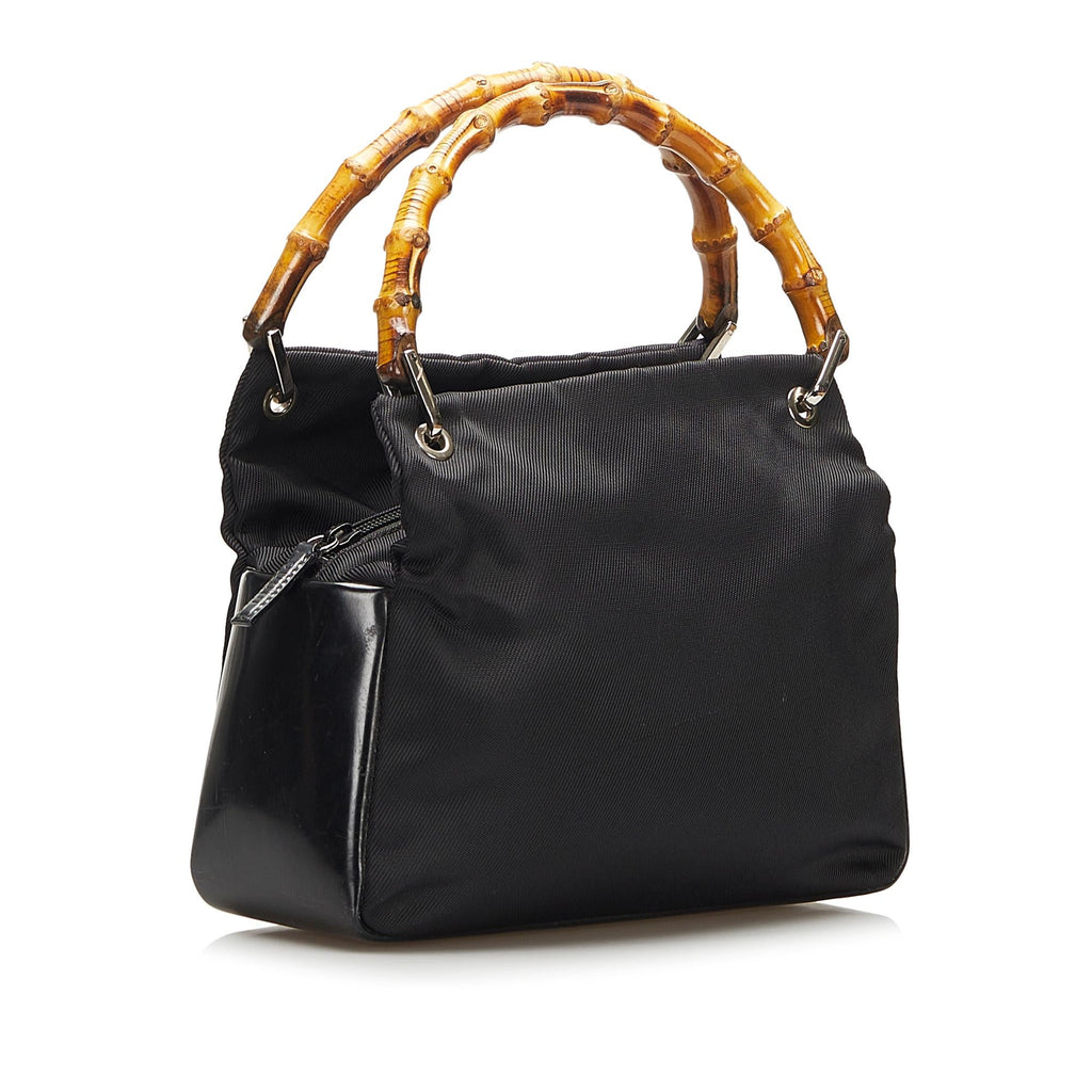 Gucci Bamboo Nylon Handbag (SHG-bNzyNE)