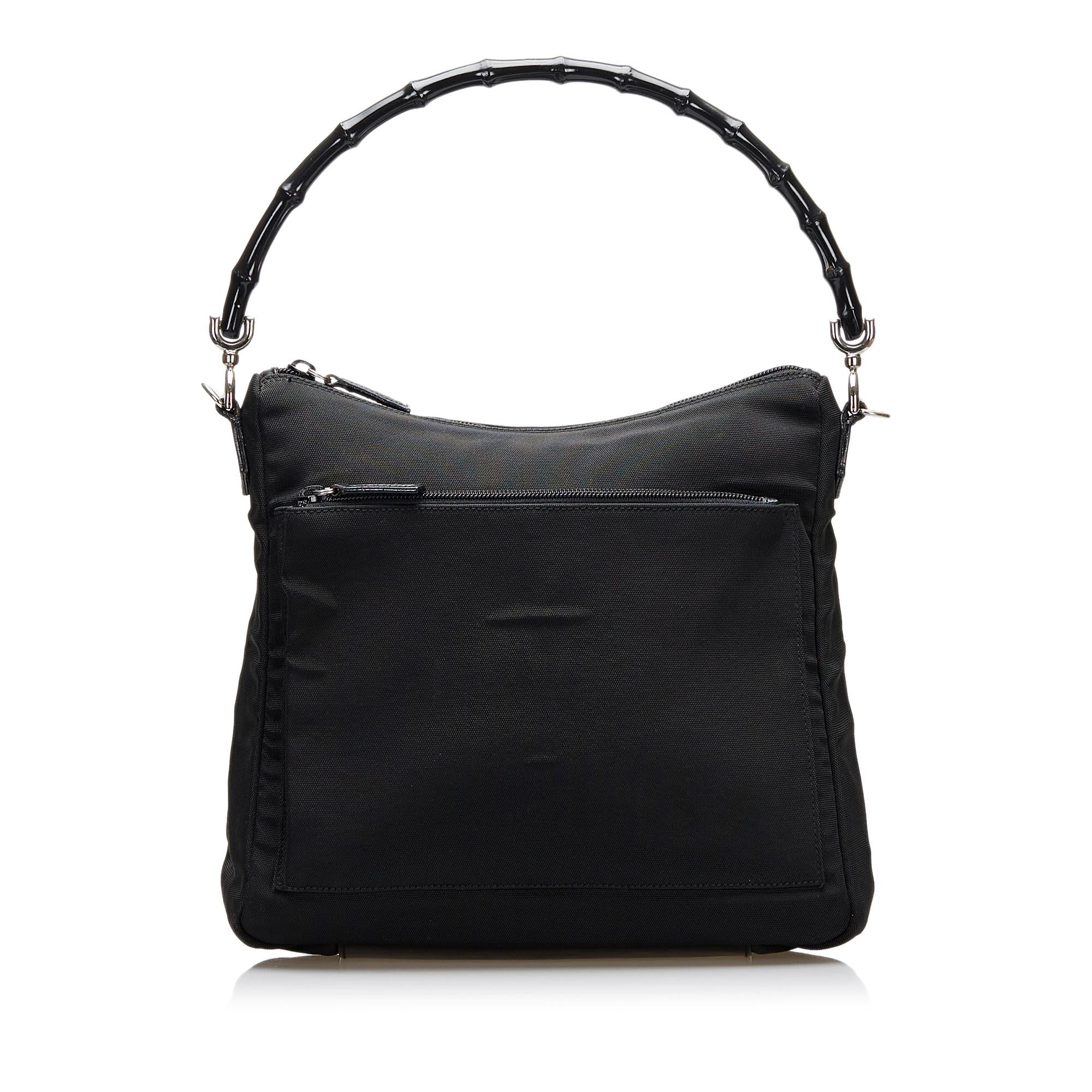 Gucci Bamboo Nylon Satchel (SHG-36702)