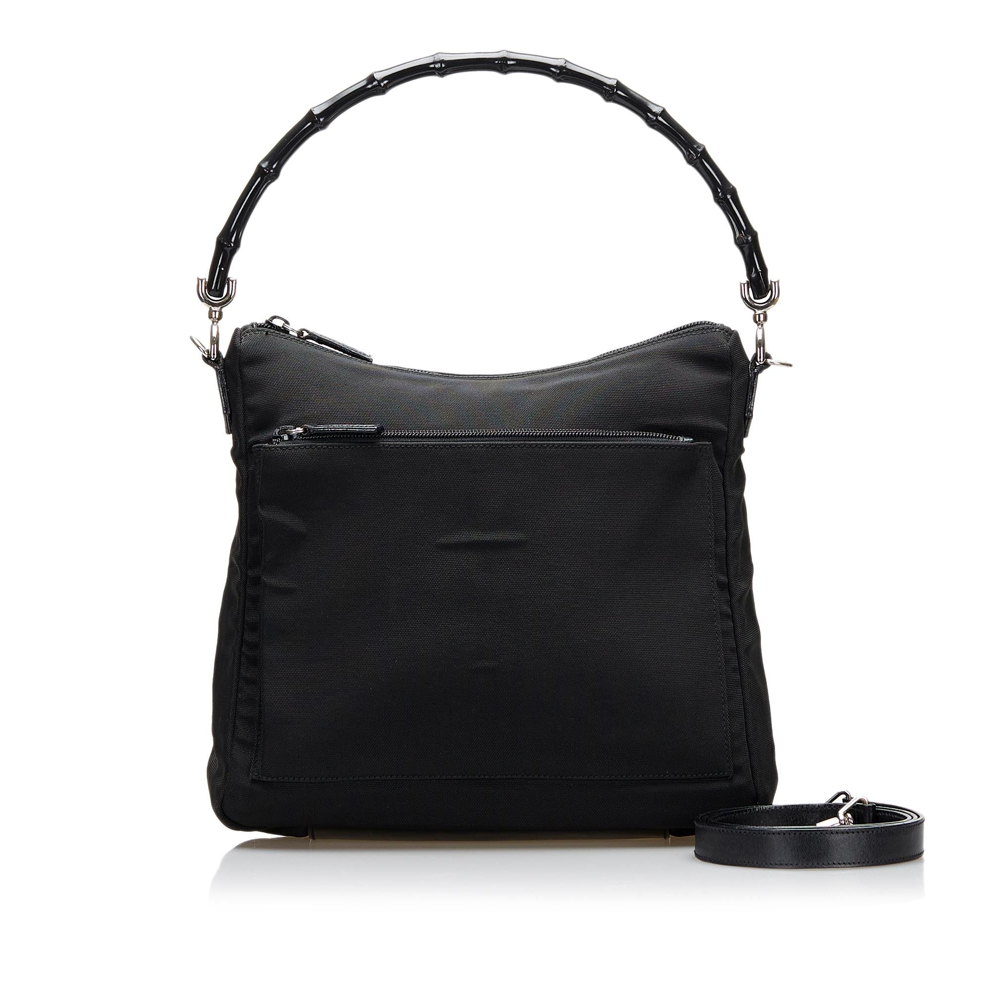 Gucci Bamboo Nylon Satchel (SHG-36702)