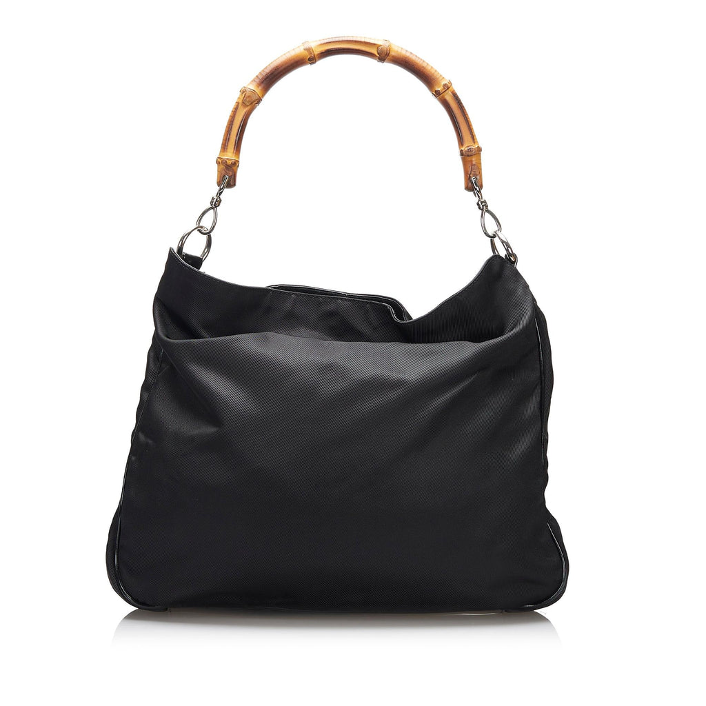 Gucci Bamboo Nylon Satchel (SHG-3w9q8z)