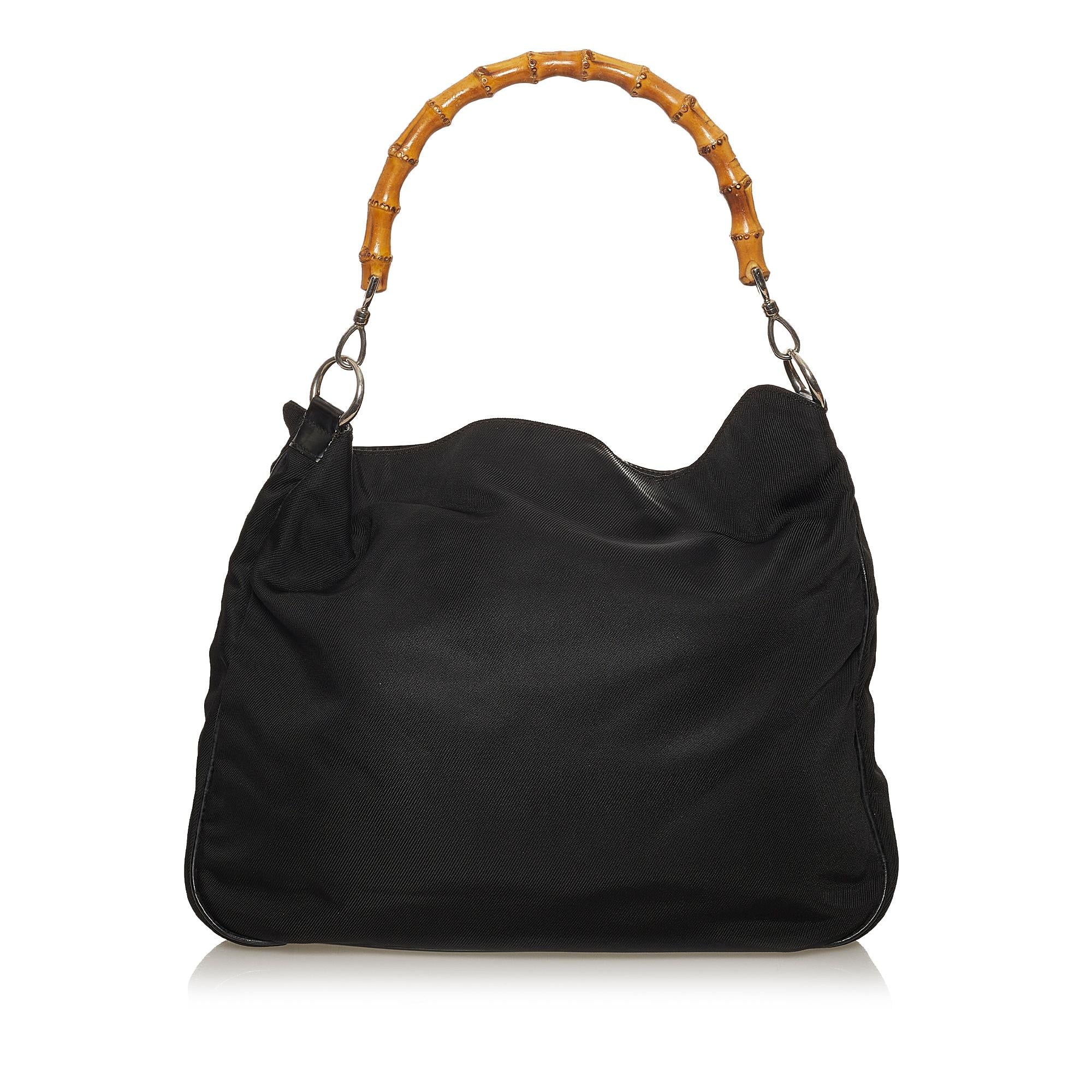 Gucci Bamboo Nylon Satchel (SHG-fSqu3W)