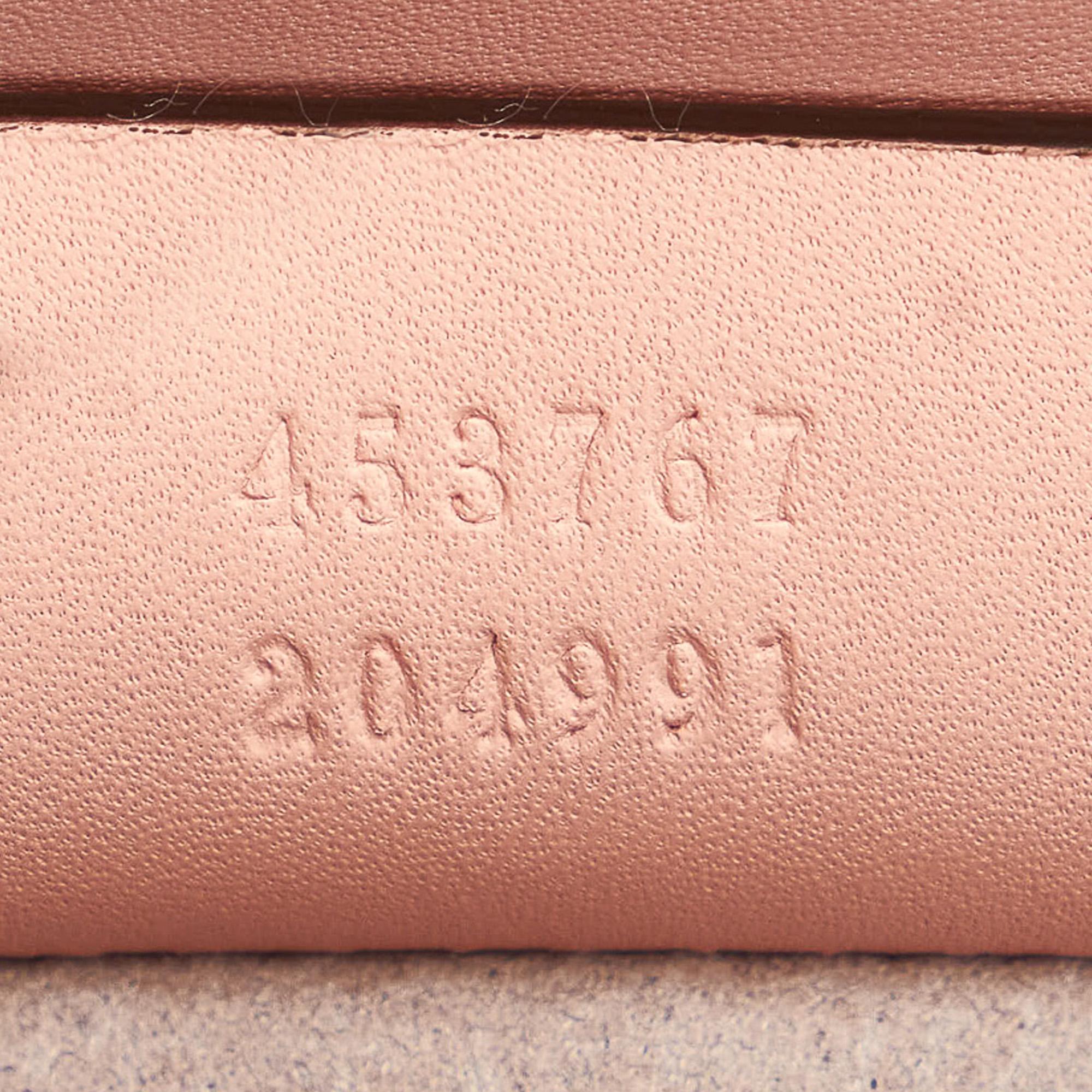 Gucci Bamboo Nymphaea Leather Satchel (SHG-32096)