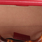 Gucci Bamboo Nymphaea Leather Satchel (SHG-bEqEts)