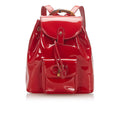 Gucci Bamboo Patent Leather Drawstring Backpack (SHG-22346)