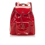 Gucci Bamboo Patent Leather Drawstring Backpack (SHG-22346)